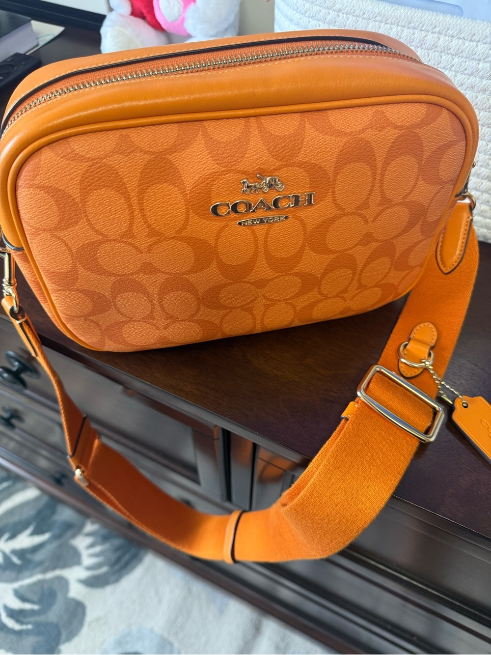 Coach Orange Signature Camera Crossbody - Picture 1 of 16